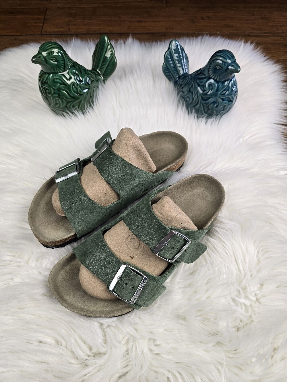 Birkenstock Arizona Shimmering Thyme Sandal Size 38 - Picture 14 of 14